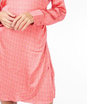 Esqualo SP24.14000 Women's LS Satin Chain Link Dress/
