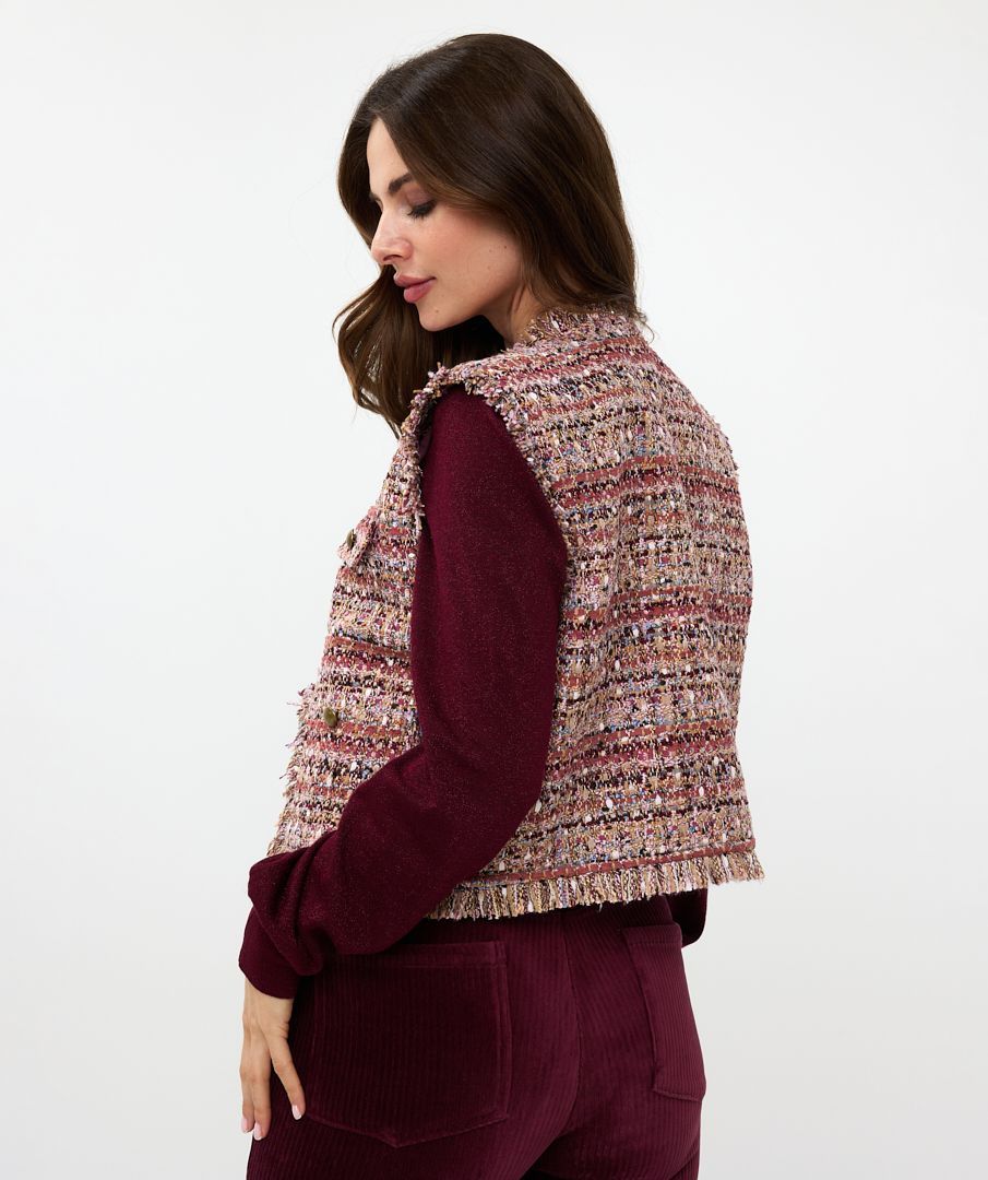 Esqualo F2410533 Women's SL Knit Jacket – Red Wine