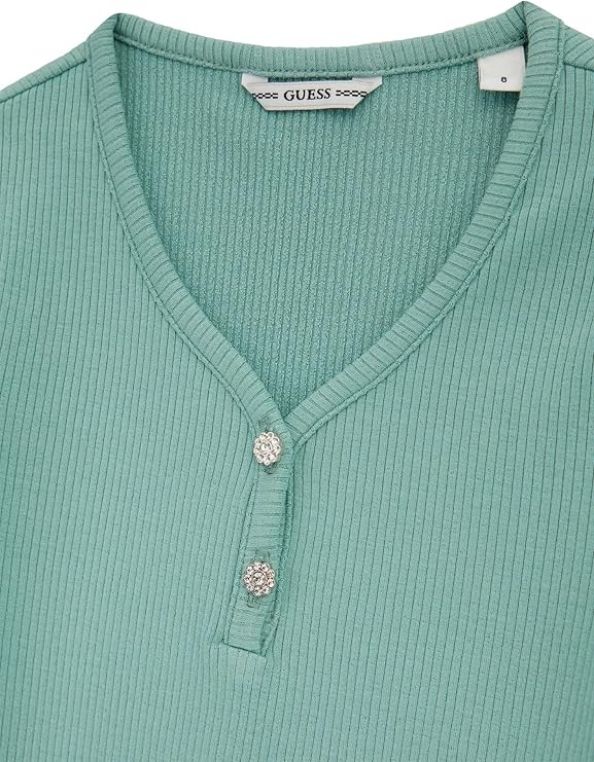 Guess J5YI49KBC02 Girl's Youth Short Sleeve Eco Viscose Rib T-Shirt – Vital Green