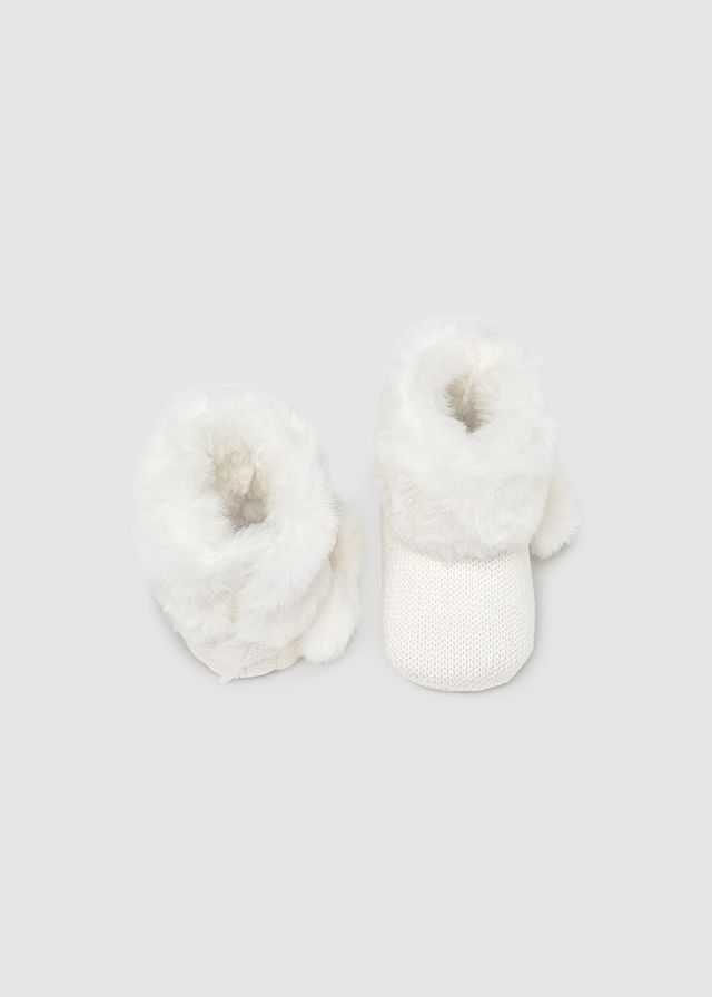 Mayoral 9954 Baby Girl's Fluff Knit Boots
