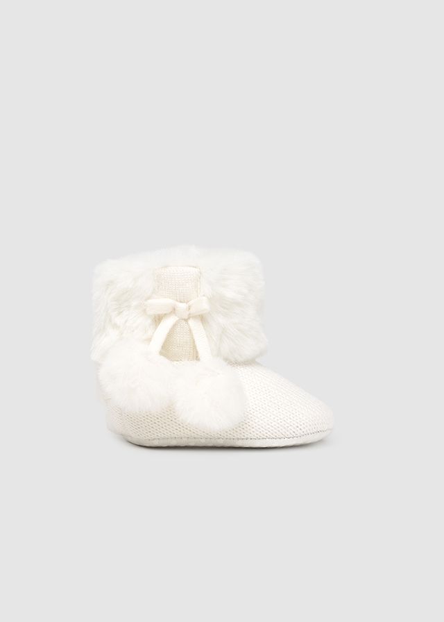 Mayoral 9954 Baby Girl's Fluff Knit Boots