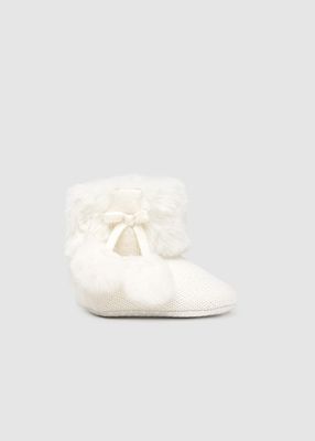 Mayoral 9954 Baby Girl's Fluff Knit Boots/
