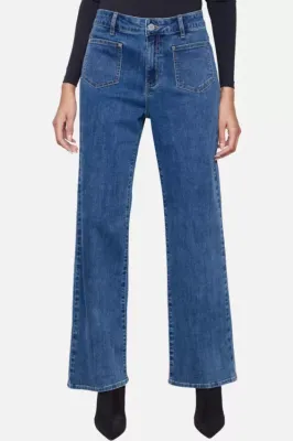 Charlie B C5687-431A Flared Stretch Denim Jeans/INDIGO