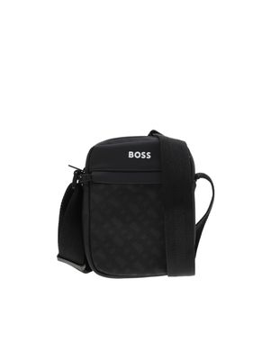 Boss J52642 Men's O/S Monogram Logo Satchel – Black