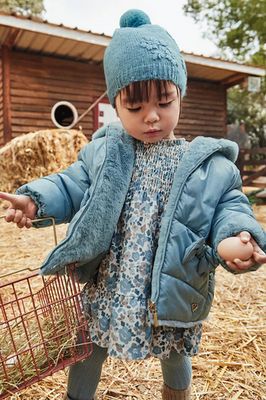 Mayoral 2435 Girl's Junior Faux Fur Jacket – Bluebell