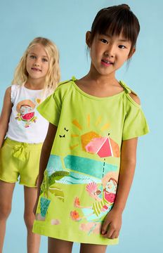 Mayoral 3963 Girls Youth Dress Beach Girl Print/