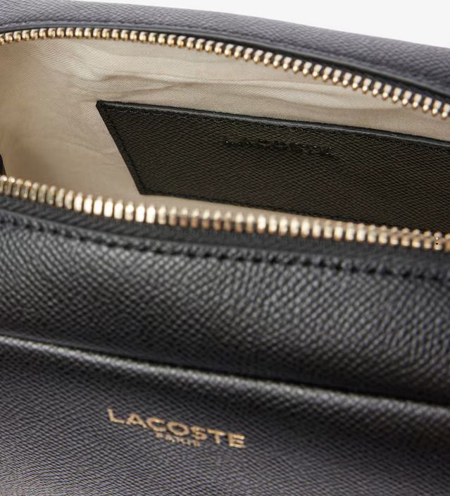 Lacoste NF5100PH Women's Leather Champs-Élysées Shoulder Bag – Black