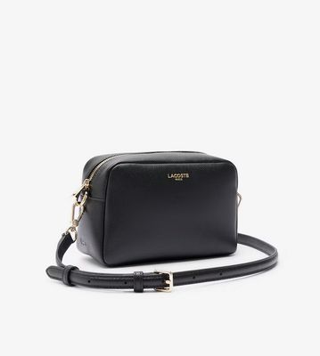 Lacoste NF5100PH Women's Leather Champs-Élysées Shoulder Bag/BLACK