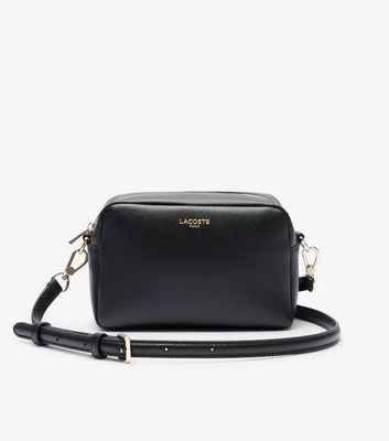 Lacoste NF5100PH Women's Split Cow Leather Champs-Élysées Crossover Bag/BLACK