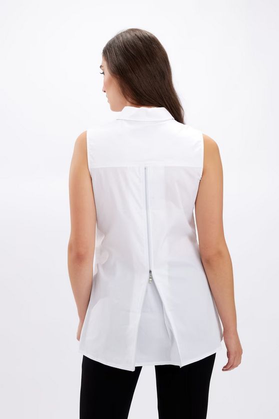 Frank Lyman 246269U Women's SL XO Button Up Blouse – White