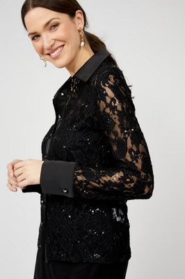 Frank Lyman 259170 Women's LS Knit Blouse/