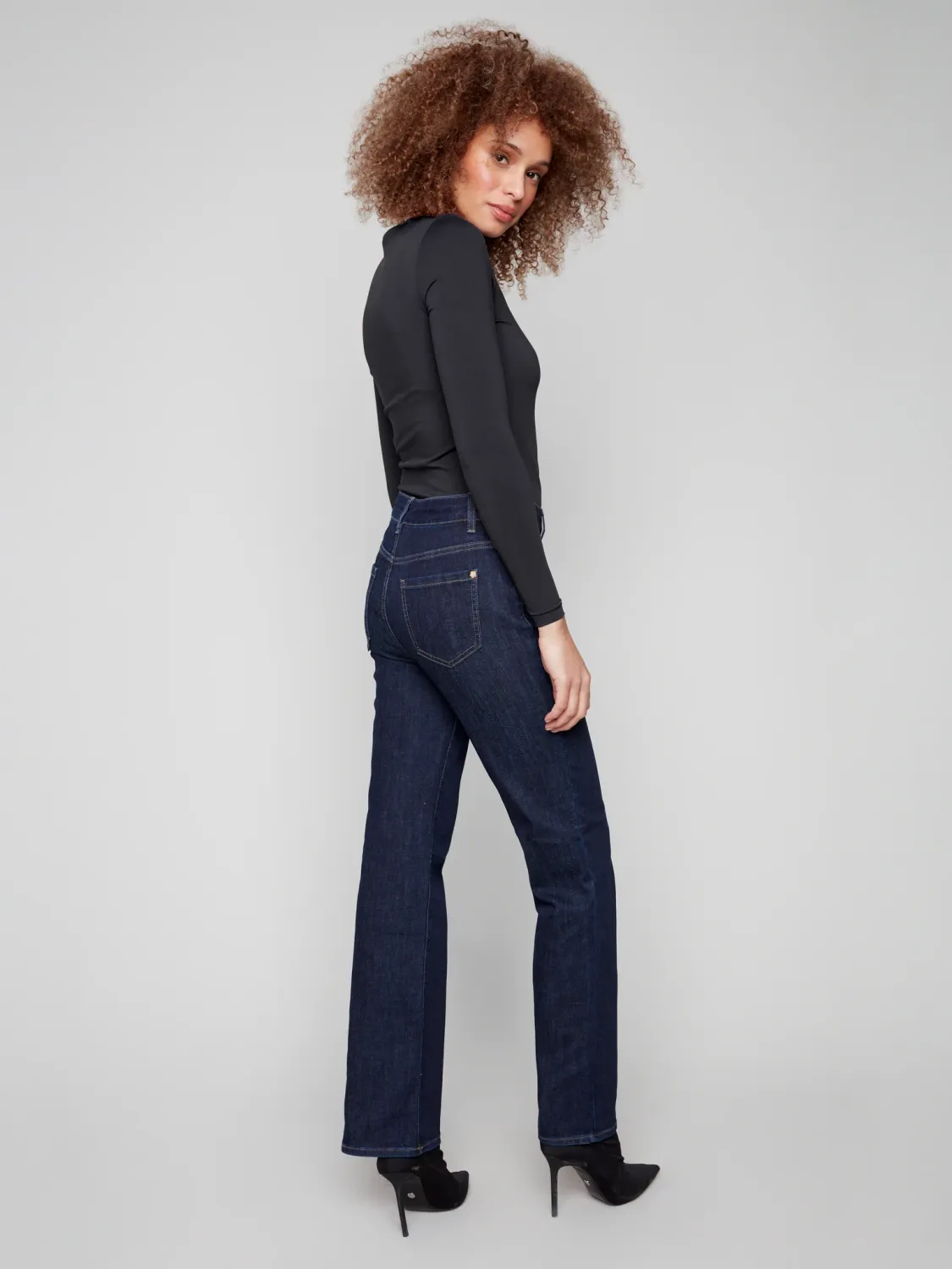 Charlie B C5687/437 Women's Flare Leg Stretch w/ Patch Pockets