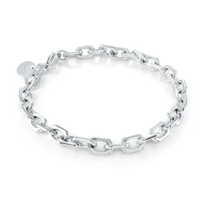 Italgem SMB811 Women's S.Steel Polished 7mm Round Link Bracelet/