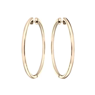 Italgem SHEA84 Gold-IP S.Steel 39MM Polished Hoop Earrings