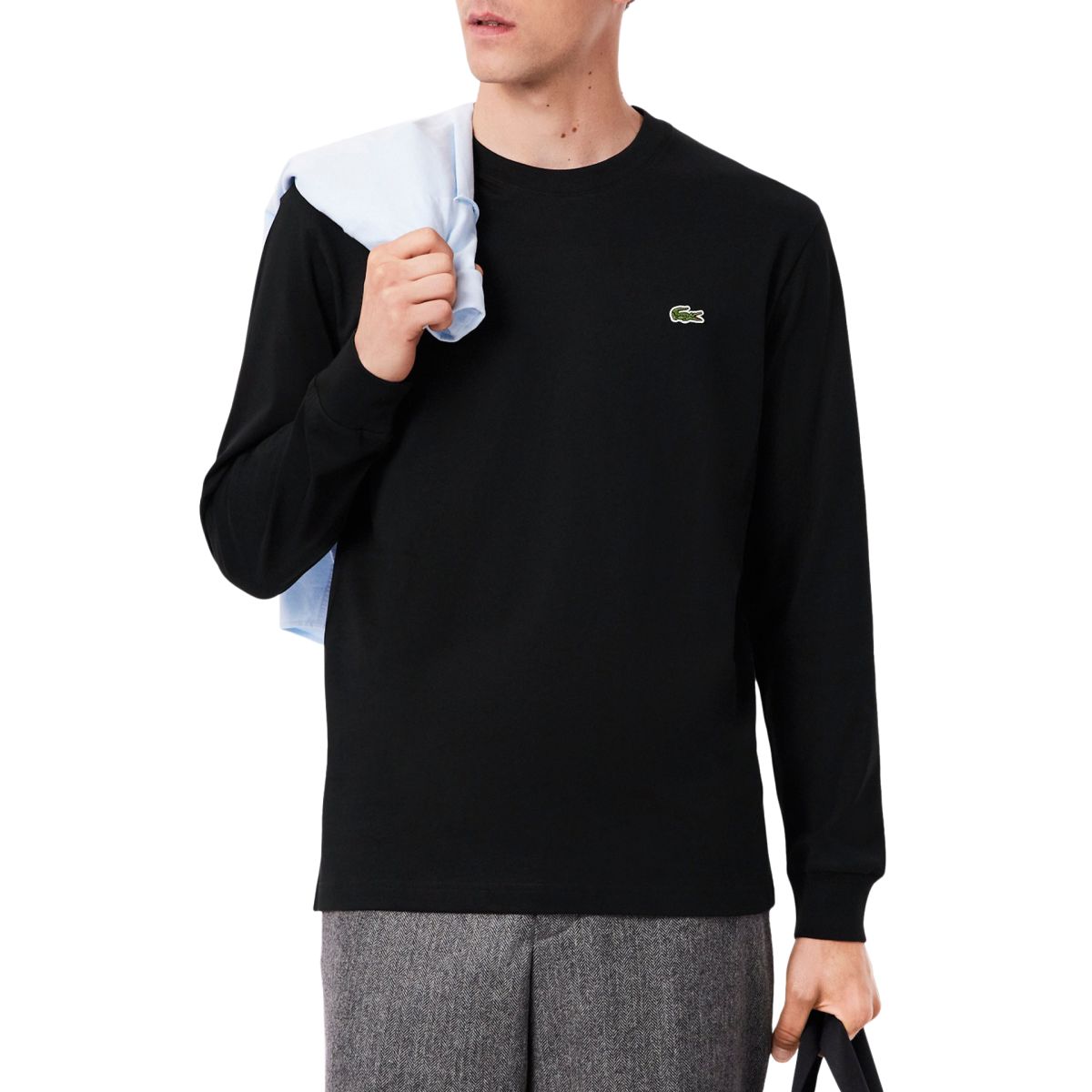 Lacoste TH7307-52 Men's Long Sleeve Cotton Jersey T-Shirt