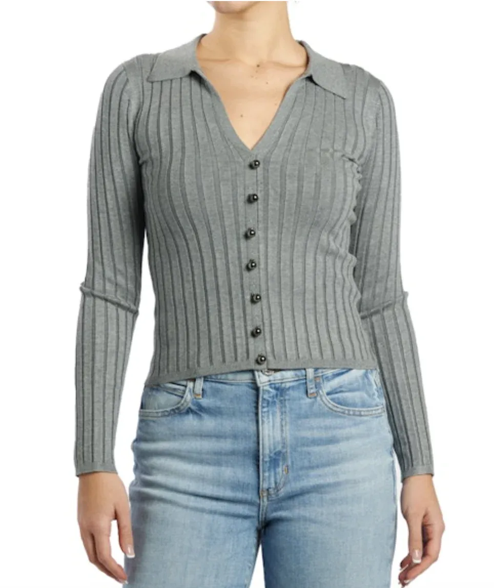Guess W5BR51Z2YK2 Women's Long Sleeve Ribbed Miranda Sweater