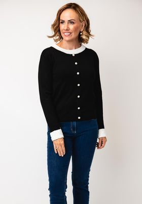 Leo & Ugo JW812 Women's Long Sleeve Round Neck Sweater w/ Beads