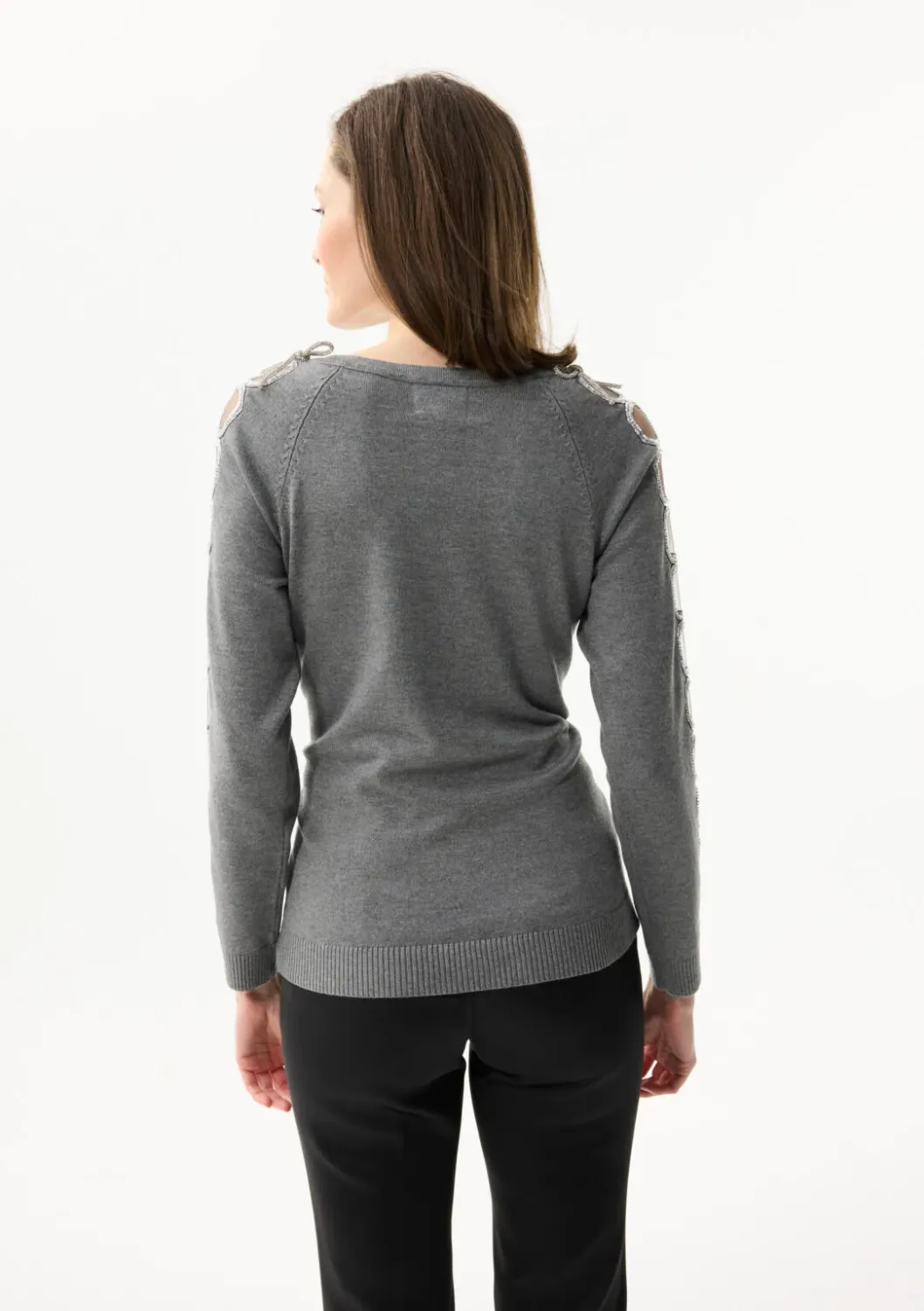 Leo & Ugo BW306 Women's Long Sleeve V-Neck Sweater