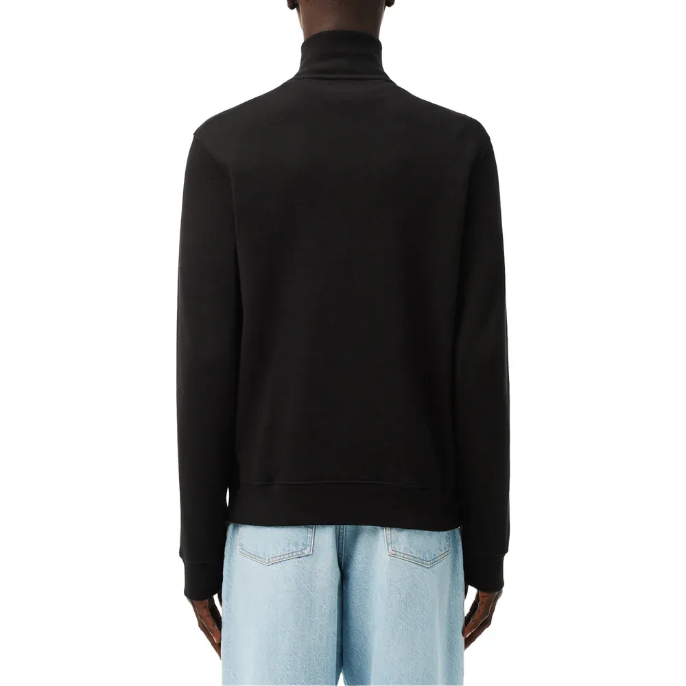 Lacoste SH1927-52 Men’s Zip-Up High-Neck Sweatshirt – Black