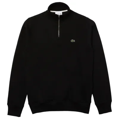 Lacoste SH1927 52 Men’s Sweater w/ Neck Zip /BLACK