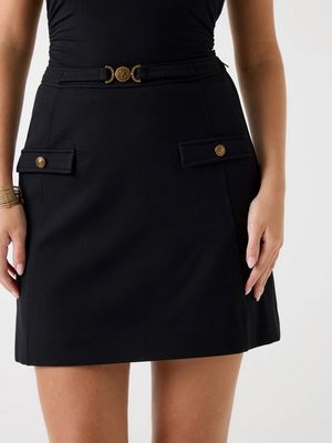 Guess W5BD61KCMU2 Women's Chrissy Belted Mini Skirt/
