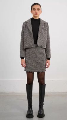 Molly Bracken LAL459DN Women's Woven Shimmer Skirt/