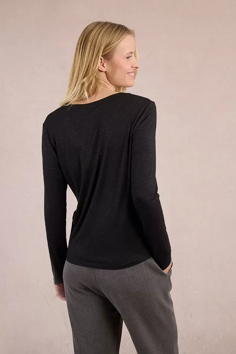 Molly Bracken T2019DN Women's Long Sleeve V-Neck Top