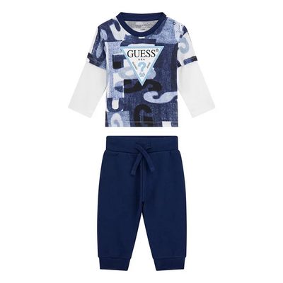 Guess I5BG17I3Z14 Baby Boy's Long Sleeve Top & Jogger 2pc Set
