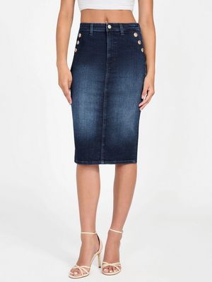 Guess W5BD1TD0791 Riley Denim Pencil Skirt/BLUE