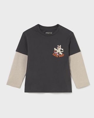 Mayoral 2062/521 Boy's Junior Long Sleeve T-Shirt & Pants Set 2PC – Sombra