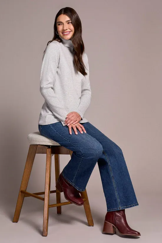 Tribal 2292O-835 Women's Long Sleeve Turtle Neck Sweater