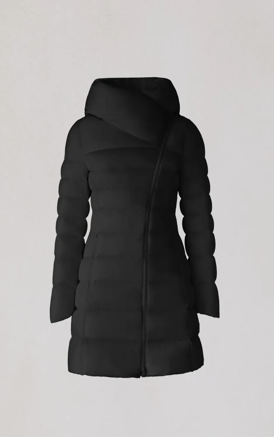 Soia & Kyo JUDY Women's Long Hooded Down-Filled Puffer Coat – Black