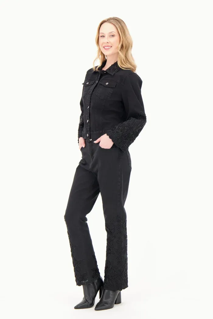 Gabby Isabella 525702- Spanner- Women's Beaded Jean Jacket