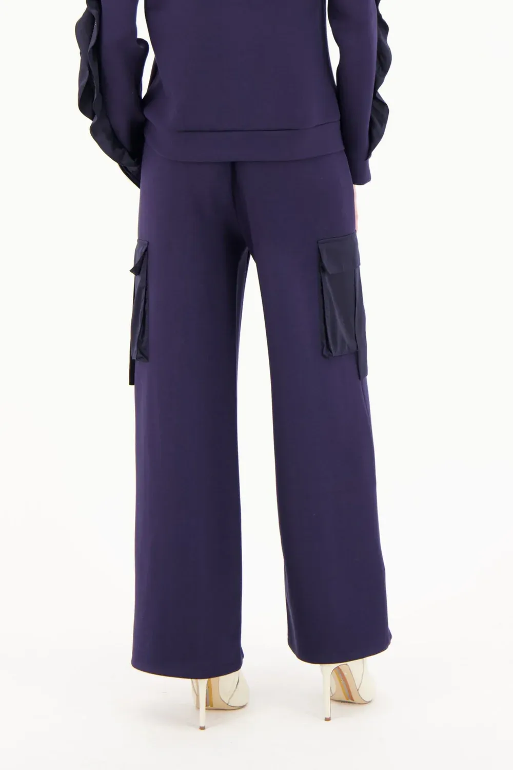 Gabby Isabella 525617- Spanner- Women's Satin Cargo Straight Leg Pant
