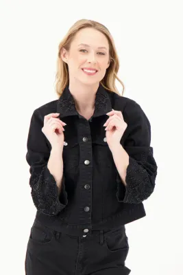 Gabby Isabella 525702- Spanner- Women's Beaded Jean Jacket/