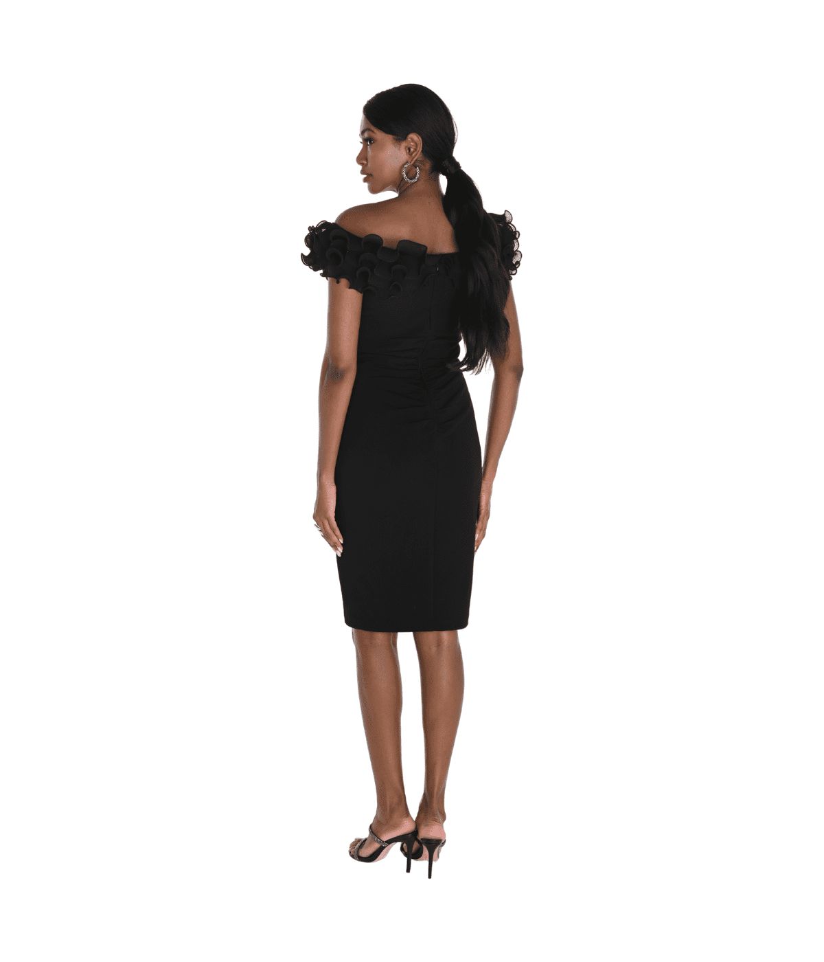 Frank Lyman 259740 Women's Ruffle Tulle Knit Dress