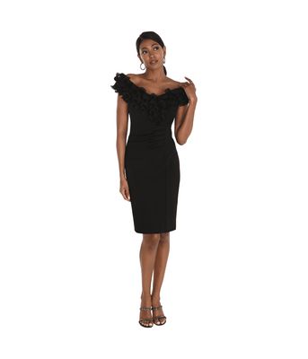 Frank Lyman 259740 Women's Ruffle Tulle Knit Dress