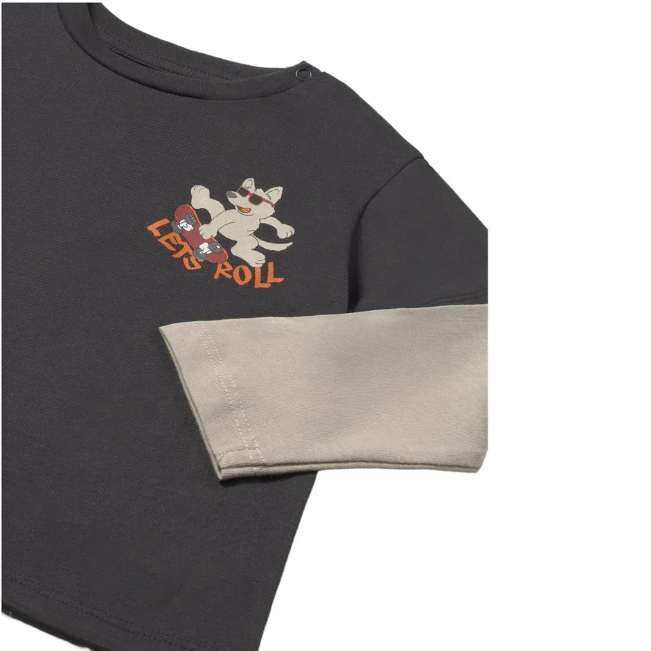 Mayoral 2062/521 Boy's Junior Long Sleeve T-Shirt & Pants Set 2PC – Sombra