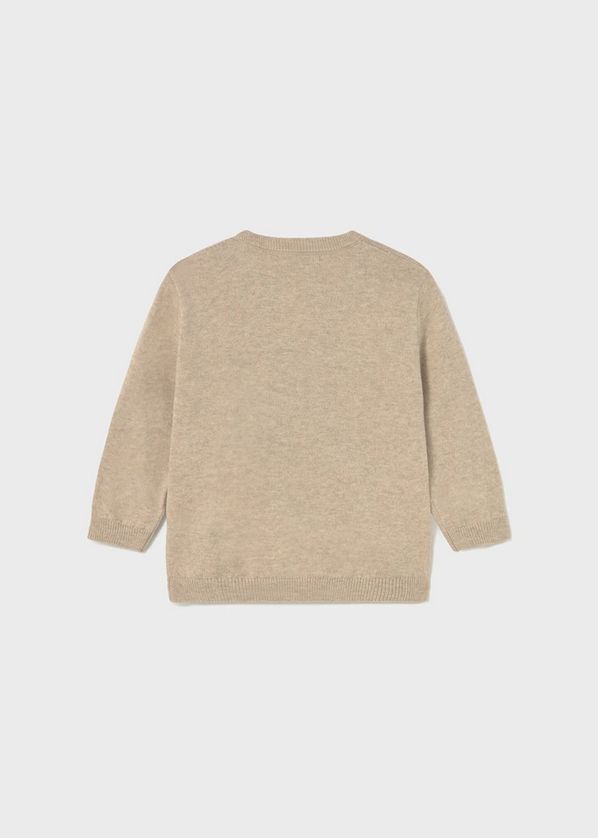 Mayoral 2343 Baby Boy's Long Sleeve Dog Sweater – Beige