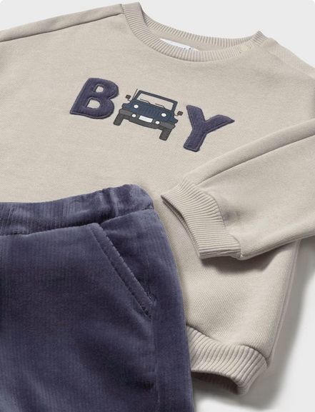 Mayoral 2513 Boy's Junior Long Sleeve Sweater & Corduroy Pants Set 2PC – Ballena
