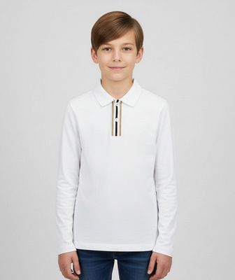 BOSS J52333 Boy's LS Polo/