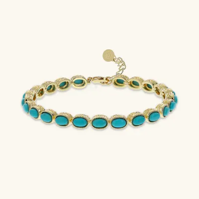 Etrusca WSET00777.TUR 18kt Gold Plated Teal Sintetico