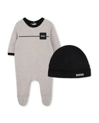 BOSS J52487 Baby Boy's Footie & Hat Set