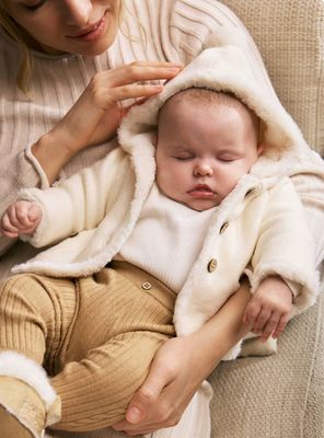 Mayoral 2333 Baby Girl's LS Hooded Knit Pompom Cardigan/VAPOR