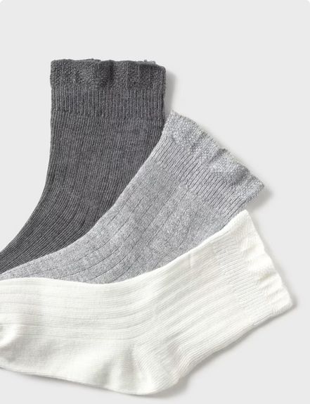 Mayoral 10011 Baby Girl's Socks Set 3PC – Plata