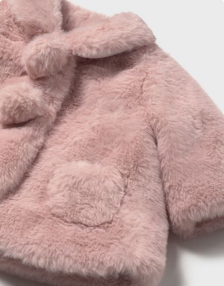 Mayoral 2402 Baby Girl's Long Sleeve Faux Fur Coat – Petalo