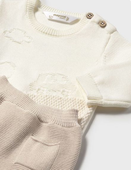 Mayoral 2563 Baby’s Long Sleeve Embroidery Top & Leg Warmer Set 2PC