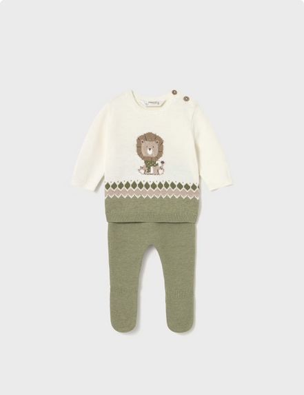 Mayoral 2563 Baby’s Long Sleeve Embroidery Top & Leg Warmer Set 2PC