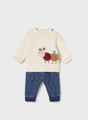 Mayoral 2584 Caterpillar Sweater & Padded Pants Set 2PC – Ceramica