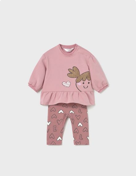 Mayoral 2710 Baby Girl's Long Sleeve Top & Legging Set 2PC